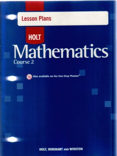 9780030783296: Lesson Plans Holt Math CS 2 2007