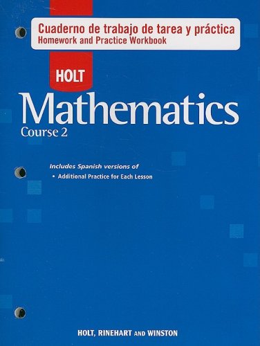 9780030783371: Holt Mathematics Course 2: Libro de trabajo: tarea y prctica