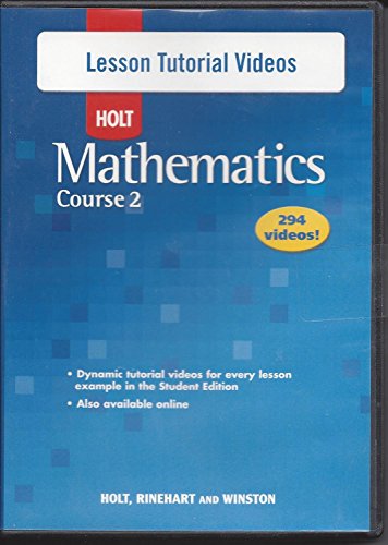 Holt Mathematics Course 2: Lesson Tutorial Videos CD-ROM (9780030783388) by HOLT, RINEHART AND WINSTON