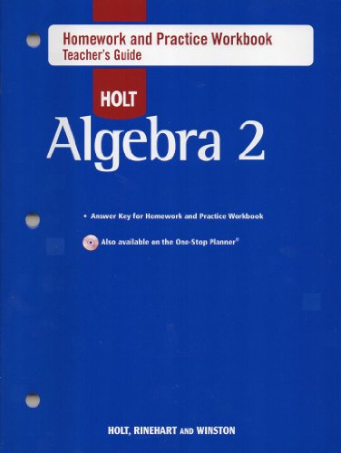 Beispielbild fr Holt Algebra 2: Homework and Practice Workbook Teachers Guide zum Verkauf von Iridium_Books