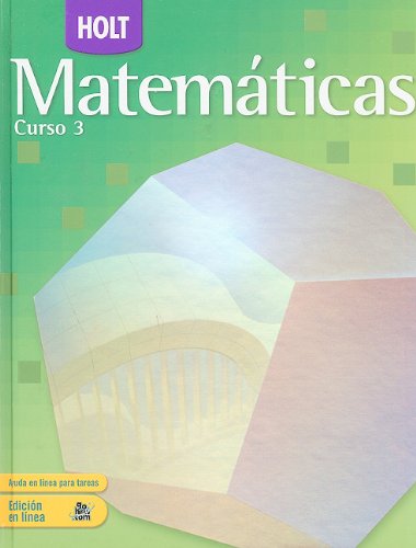 Stock image for Holt Mathematics Course 3: Spanish Student Edition 2007 for sale by Dailey Ranch Books