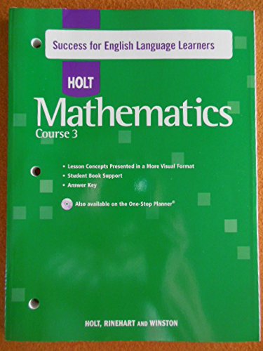 Stock image for Success for English Language Learners for Holt Mathematics, Course 3 [Paperback for sale by Nationwide_Text