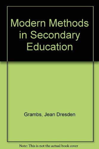 Stock image for Modern Methods in Secondary Education, Third Edition for sale by Hammonds Antiques & Books