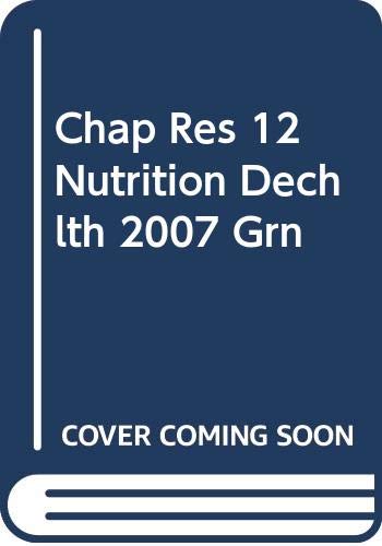 CHAP RES 12 NUTRITION DECHLTH (9780030787638) by Holt Rinehart & Winston