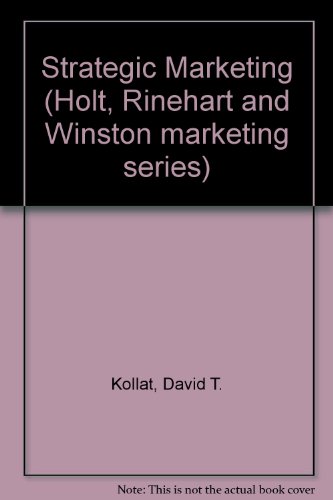 Stock image for Strategic marketing (Holt, Rinehart and Winston marketing series) for sale by ThriftBooks-Dallas