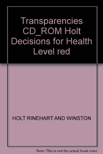 9780030788277: Transparencies CD_ROM Holt Decisions for Health Level red