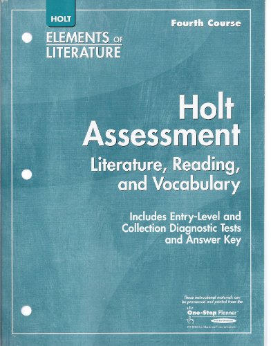 Stock image for Elements of Literature: Holt Assessment Literature, Reading, and Vocabulary Grade 10 Fourth Course for sale by Allied Book Company Inc.