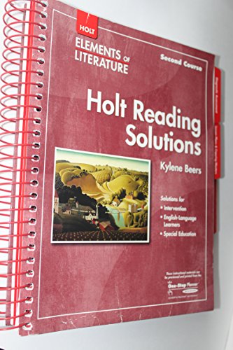 9780030790386: Elements of Literature, Grade 8 Holt Reading Solutions Second Course: Elements of Literature
