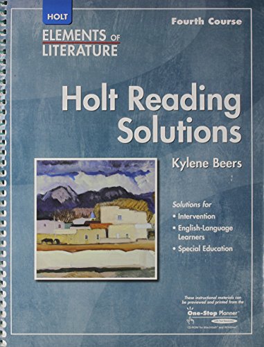 Imagen de archivo de Holt Elements of Literature, Fourth Course: Holt Reading Solutions for Intervention, English Language Learners, Special Education a la venta por Nationwide_Text