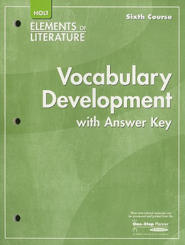 9780030790713: Elements of Literature, Grade 12 Vocabulary Development Sixth Course: Elements of Literature