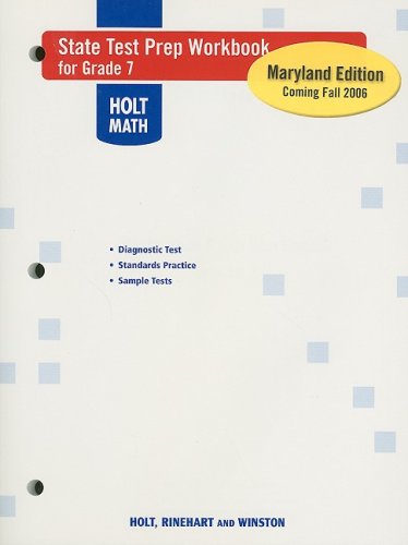 Stock image for Holt Math State Test Prep Workbook for Grade 7 Maryland Edition for sale by TextbookRush
