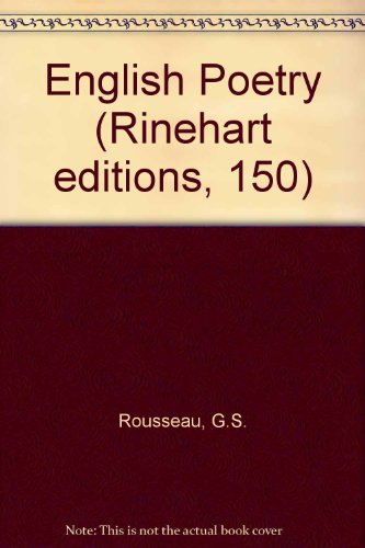 English Poetic Satire: Wyatt to Byron (Editors' Series in Marketing) (9780030791253) by Rousseau, G. S.