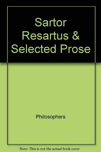 9780030794254: Sartor Resartus & Selected Prose