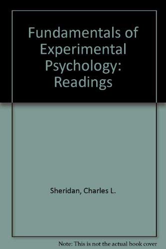 Stock image for Readings for Experimental Psychology for sale by Better World Books
