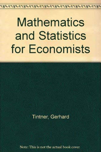 Stock image for Mathematics and statistics for economists for sale by HPB-Red