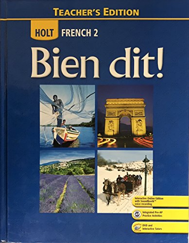 Stock image for Bien dit!: Teacher's Edition Level 2 2008 for sale by Orion Tech