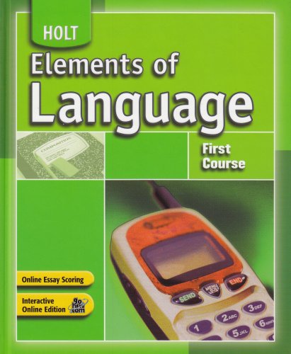 Imagen de archivo de Elements of Language: Student Edition First Course 2007 a la venta por Bookmonger.Ltd