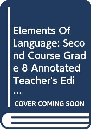 9780030796883: Elements Language Second Course Teacher S Edition