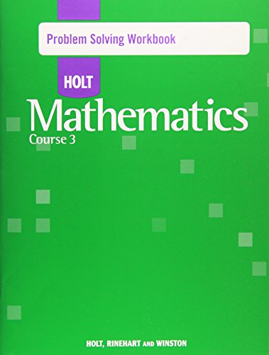 9780030797514: Holt Mathematics: Problem Solving Workbook Course 3