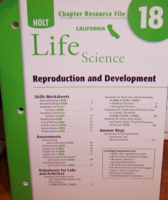 Stock image for Crf Ch #18 Holt California Sci 2007 Life (Holt Science and Technology) for sale by Hawking Books