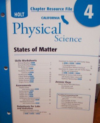 Imagen de archivo de Crf Ch #4 Holt California Sci 2007 Phys (Holt Science and Technology) a la venta por Hawking Books