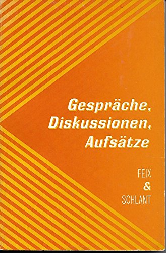 Imagen de archivo de Gesprche, Diskussionen, Aufstze a la venta por J. HOOD, BOOKSELLERS,    ABAA/ILAB