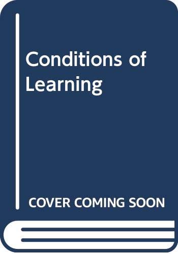 Imagen de archivo de Conditions of Learning a la venta por Ergodebooks