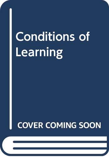 Stock image for Conditions of Learning for sale by Ergodebooks