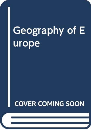 Stock image for A Geography of Europe for sale by HPB-Red