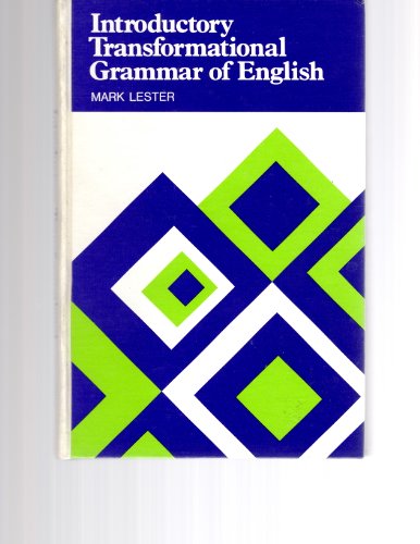 Beispielbild fr Introductory Transformational Grammar of English zum Verkauf von Better World Books