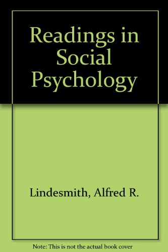 Beispielbild für Readings in Social Psychology zum Verkauf von Better World Books
