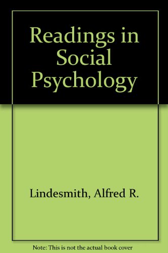 Imagen de archivo de Readings in Social Psychology a la venta por Better World Books