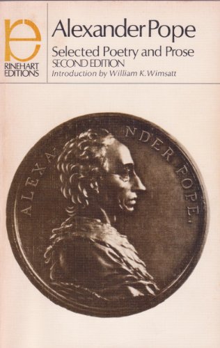 Imagen de archivo de Alexander Pope: Selected Poetry and Prose (Rinehart editions) a la venta por Wonder Book