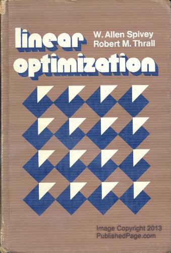 Beispielbild fr Linear Optimization zum Verkauf von Tacoma Book Center