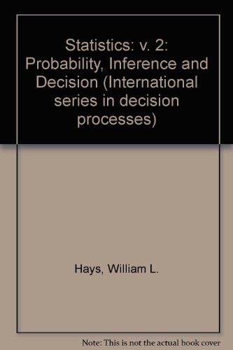 9780030844294: Statistics: v. 2: Probability, Inference and Decision