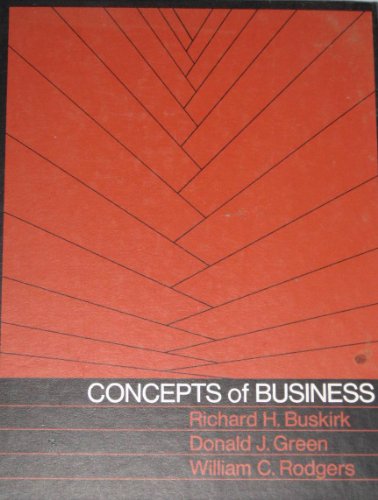 Beispielbild fr Concepts of business;: An introduction to the business system zum Verkauf von ThriftBooks-Atlanta