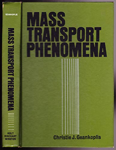 Beispielbild fr Mass transport phenomena zum Verkauf von Hawking Books
