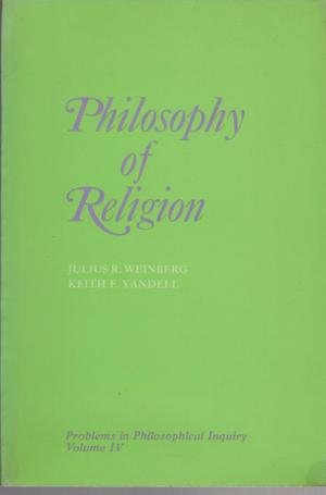 9780030856655: Problems in Philosophical Inquiry: Religion v. 4