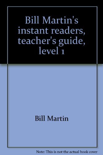 Stock image for Bill Martins Instant Readers, Teachers Guide, Level 1 for sale by Hawking Books