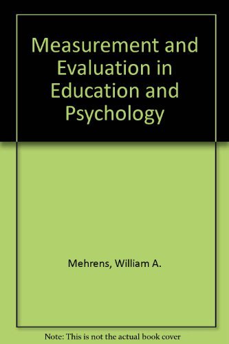 Beispielbild fr Measurement and Evaluation in Education and Psychology zum Verkauf von Basement Seller 101