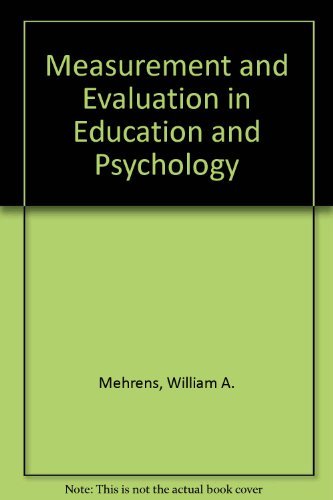 Imagen de archivo de Measurement and Evaluation in Education and Psychology a la venta por Better World Books