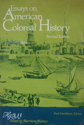 9780030866142: Essays on American Colonial History (Holt, Rinehart and Winston essays in American history series)