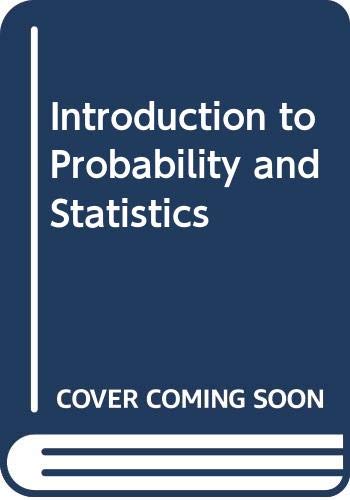 Stock image for Introduction to Probability and Statistics for sale by Anybook.com