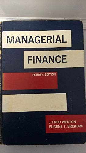 Managerial finance (9780030880391) by Weston, J. Fred