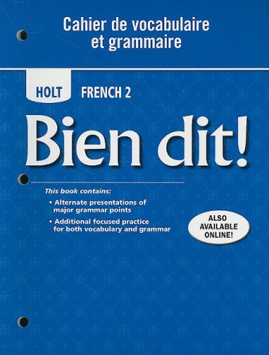 9780030882470: Bien Dit!: Cahier de Vocabulaire Et Grammaire Level 2