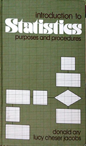 Imagen de archivo de Introduction to Statistics: Purposes and procedures a la venta por Nealsbooks