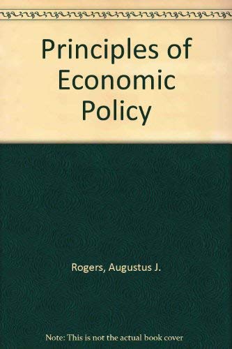 9780030891342: Principles of economic policy (Dryden Press principles of economics series)