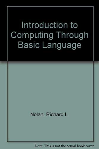 Stock image for Introduction to Computing Through the Basic Language for sale by HPB-Movies