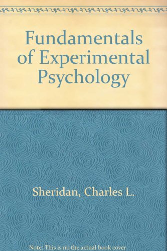 9780030895388: Fundamentals of Experimental Psychology