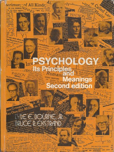 Beispielbild fr Psychology, Its Principles and Meanings zum Verkauf von Better World Books